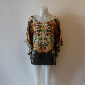 NWT AUM COUTURE KELLY BUTTERFLY JEWEL TOP S *